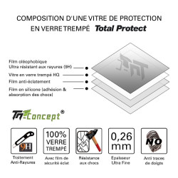 Huawei Honor 8 Lite - Vitre protection intégrale - 100% verre trempé avec cadre Noir - TM Concept®