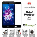 Huawei Honor 8 Lite - Vitre protection intégrale - 100% verre trempé avec cadre Noir - TM-Concept®