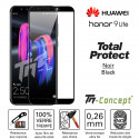 Huawei Honor 9 Lite - Vitre protection intégrale - 100% verre trempé avec cadre Noir - TM-Concept®