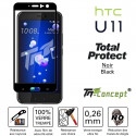 HTC U11 - Vitre protection intégrale - Verre trempé avec cadre Noir - TM-Concept®
