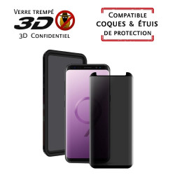 Samsung Galaxy S8 - Verre trempé 3D incurvé teinté anti-espion - TM Concept®