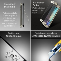 Samsung Galaxy S8+  Verre trempé 3D incurvé teinté anti-espion - TM Concept®