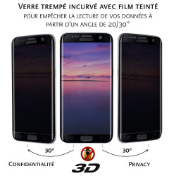 Samsung Galaxy S9 - Verre trempé 3D incurvé teinté anti-espion - TM Concept®