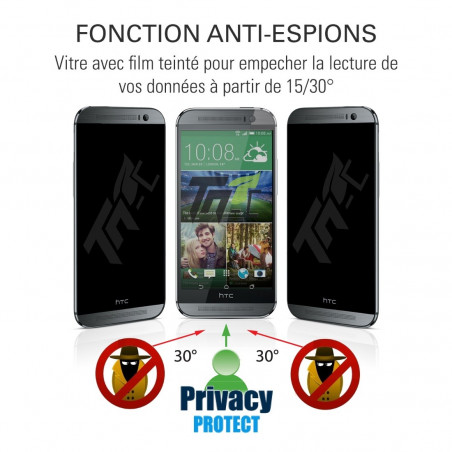 HTC One M8 - Vitre  de Protection Anti-Espions - TM-Concept®
