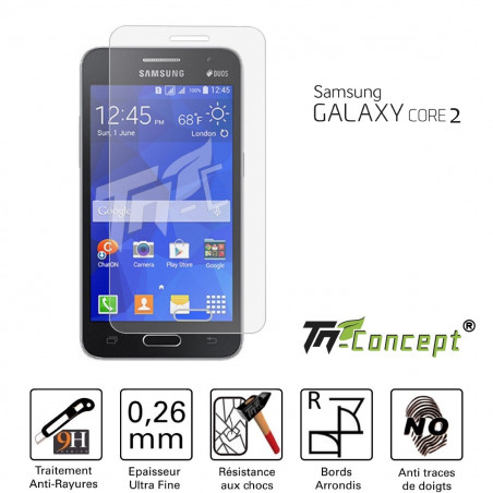Samsung Galaxy Core 2 - Vitre de Protection Crystal - TM Concept®