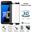 Samsung Galaxy S7 Edge - Verre trempé incurvé 3D Silicone - TM-Concept®