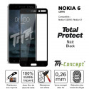 Nokia 6 (2018) - Vitre protection intégrale - verre trempé avec cadre Noir - TM-Concept®
