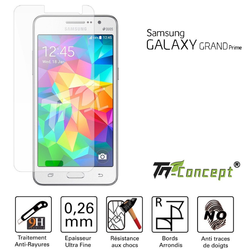 Samsung Galaxy Grand Prime - Vitre de Protection Crystal - TM Concept®