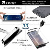 Samsung Galaxy S8+ verre trempé incurvé 3D Silicone - TM Concept®