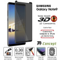 Samsung Galaxy Note 9 - Verre trempé 3D incurvé teinté anti-espion - TM-Concept®