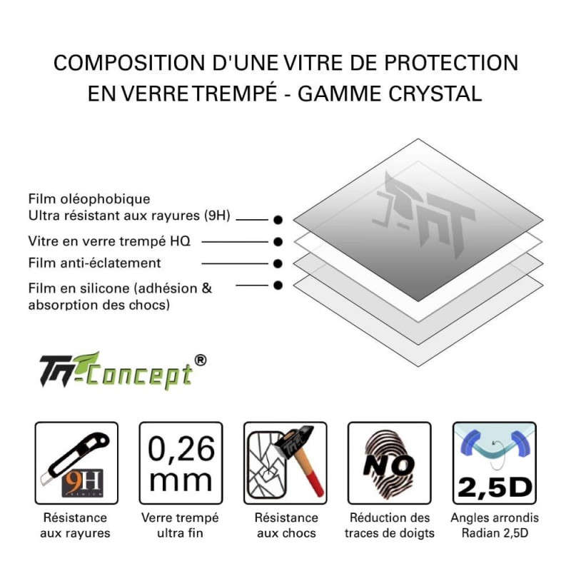 TM Concept® Concept Huawei Ascend P6 Vitre de Protection Crystal 