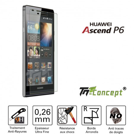 Huawei Ascend P6 - Vitre de Protection Crystal - TM Concept®