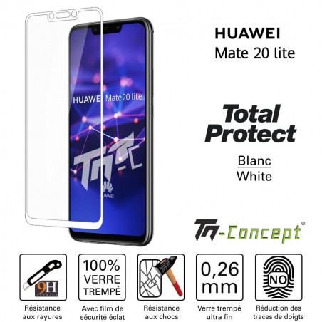 Huawei Mate 20 Lite - Verre trempé intégral avec cadre - TM-Concept®