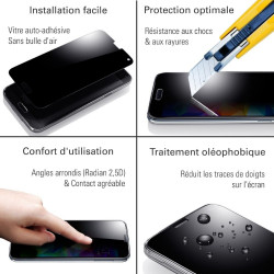 Samsung Galaxy A8 (2018) - Verre trempé Anti-Espions - TM Concept®