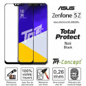 Asus Zenfone 5Z ZS620KL - Verre trempé intégral avec cadre Noir - TM-Concept®