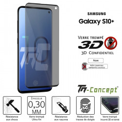 Samsung Galaxy S10 Plus - Verre trempé 3D incurvé teinté anti-espion - TM Concept®