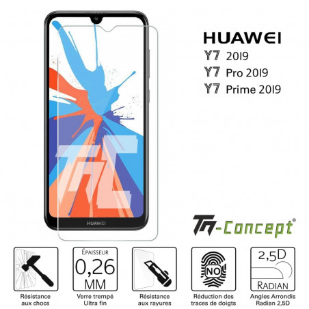 Huawei Y7 2019  / Y7 Pro 2019 / Y7 Prime 2019 - Verre trempé TM Concept® - Gamme Crystal