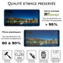 Huawei Honor 8 Pro - Vitre protection intégrale - 100% verre trempé avec cadre Noir - TM Concept®