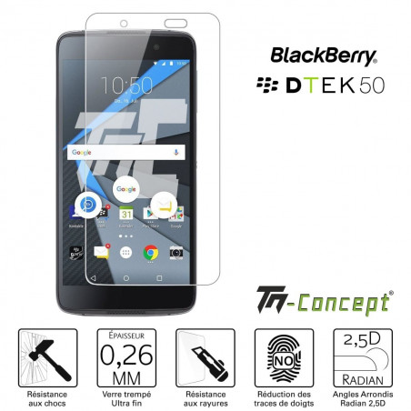 BlackBerry DTEK50 - Verre trempé TM Concept® - Gamme Crystal