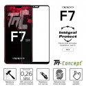 Oppo F7 - Verre trempé intégral Protect Noir - adhérence 100% nano-silicone - TM-Concept®