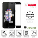 OnePlus 5 - Verre trempé intégral Protect Noir - adhérence 100% nano-silicone - TM-Concept®