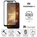 Xiaomi Pocophone F1 - Verre trempé intégral Protect Noir - adhérence 100% nano-silicone - TM-Concept®