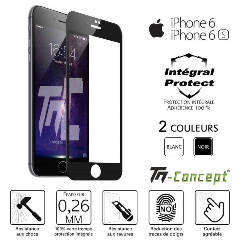 Protège écran TM CONCEPT Verre trempé intégral Apple iPhone SE 2