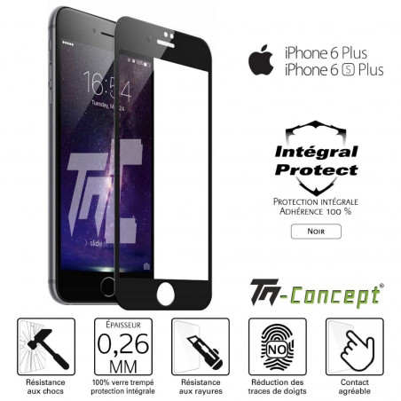Apple iPhone 6 Plus / 6S Plus - Verre trempé intégral Protect - adhérence 100% nano-silicone - TM-Concept®