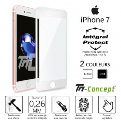 Apple iPhone 7 - Verre trempé intégral Protect Noir - adhérence 100% nano-silicone - TM Concept®