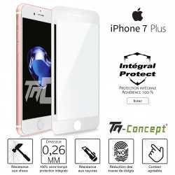 Apple iPhone 7 Plus - Verre trempé intégral Protect Noir - adhérence 100% nano-silicone - TM Concept®