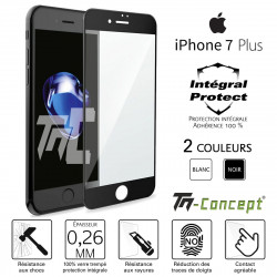 Apple iPhone 7 Plus - Verre trempé intégral Protect Noir - adhérence 100% nano-silicone - TM Concept®
