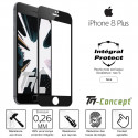 Apple iPhone 8 Plus - Verre trempé intégral Protect Noir - adhérence 100% nano-silicone - TM-Concept®