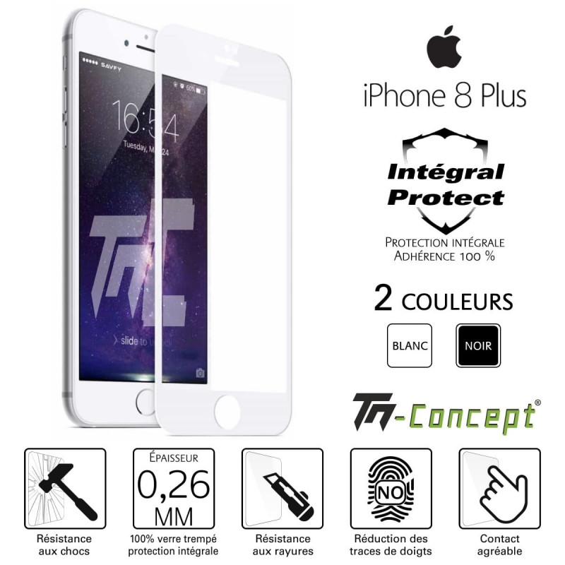 iPhone 8 Plus film verre trempé Protection Ecran Apple iPhone