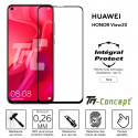 Huawei Honor View 20 - Verre trempé intégral Protect Noir - adhérence 100% nano-silicone - TM-Concept®