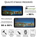Samsung Galaxy A6 Plus (2018) - Vitre protection intégrale - verre trempé avec cadre Noir - TM Concept®