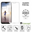 Huawei P20 Lite - Verre trempé intégral Protect - adhérence 100% nano-silicone - TM-Concept®