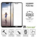 Huawei P20 Lite - Verre trempé intégral Protect - adhérence 100% nano-silicone - TM-Concept®