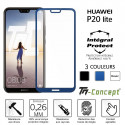 Huawei P20 Lite - Verre trempé intégral Protect - adhérence 100% nano-silicone - TM-Concept®