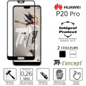 Huawei P20 Pro - Verre trempé intégral Protect Noir - adhérence 100% nano-silicone - TM-Concept®