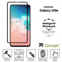 Samsung Galaxy S10e- Verre trempé intégral Protect Noir - adhérence 100% nano-silicone - TM-Concept®