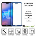Huawei Nova 3e - Verre trempé intégral Protect Noir - adhérence 100% nano-silicone - TM-Concept®