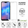 Huawei Nova 3e - Verre trempé intégral Protect Noir - adhérence 100% nano-silicone - TM Concept®