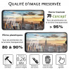Samsung Galaxy A7 (2018) - Verre trempé intégral Protect Noir - adhérence 100% nano-silicone - TM Concept®