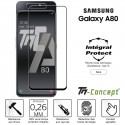 Samsung Galaxy A80 - Verre trempé intégral Protect Noir - adhérence 100% nano-silicone - TM-Concept®