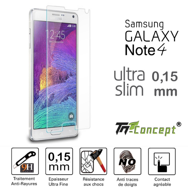 Samsung Galaxy Note 4 - Vitre de Protection Ultra Slim 0,15 mm - TM Concept®