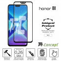 Huawei Honor 8X - Verre trempé intégral Protect Noir - adhérence 100% nano-silicone - TM-Concept®