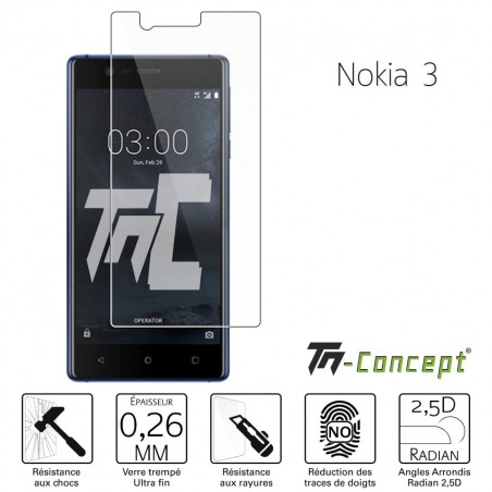 Nokia 3 - Verre trempé TM Concept® - Gamme Crystal