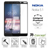 Nokia 5.1 - Verre trempé intégral Protect Noir - adhérence 100% nano-silicone - TM Concept®