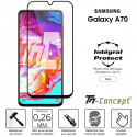 Samsung Galaxy A7 - Verre trempé intégral Protect Noir - adhérence 100% nano-silicone - TM-Concept®