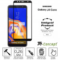 Samsung Galaxy J4 Core - Verre trempé intégral Protect Noir - adhérence 100% nano-silicone - TM-Concept®